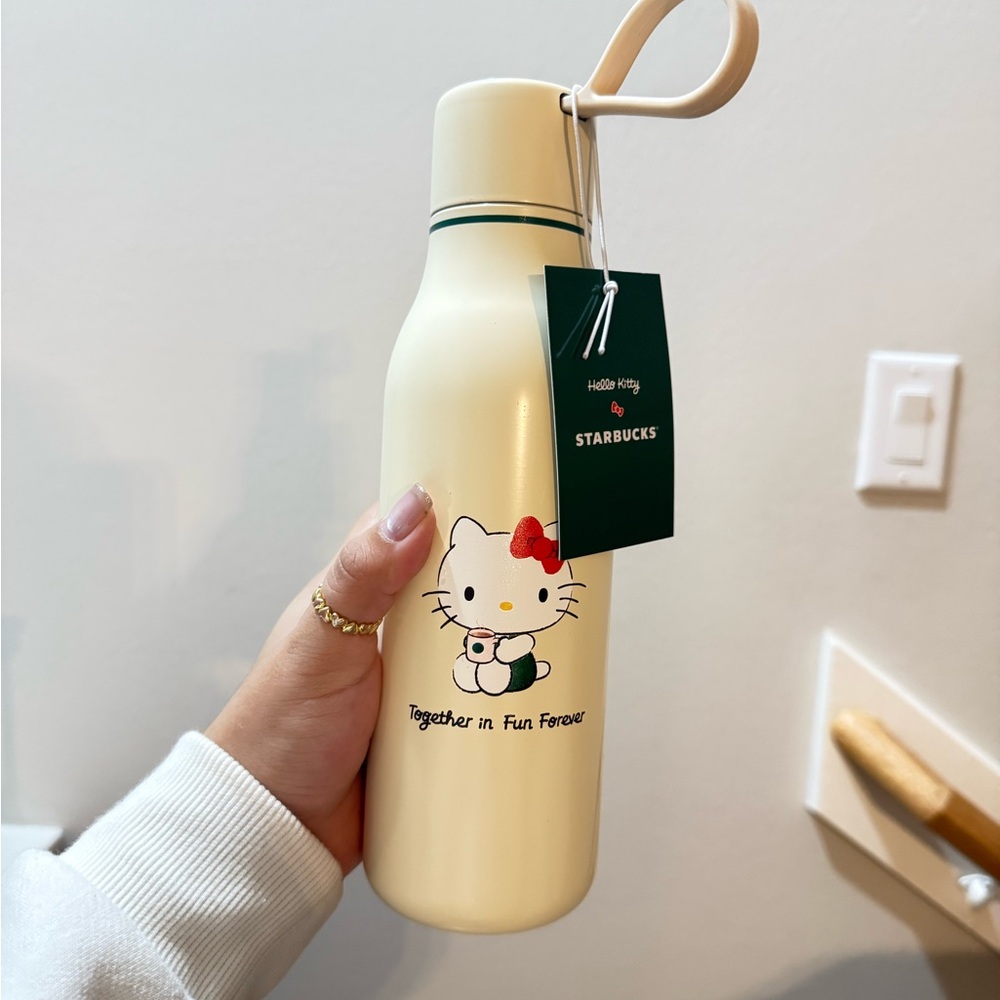Starbucks Cream Bottle with Hello Kitty Design
